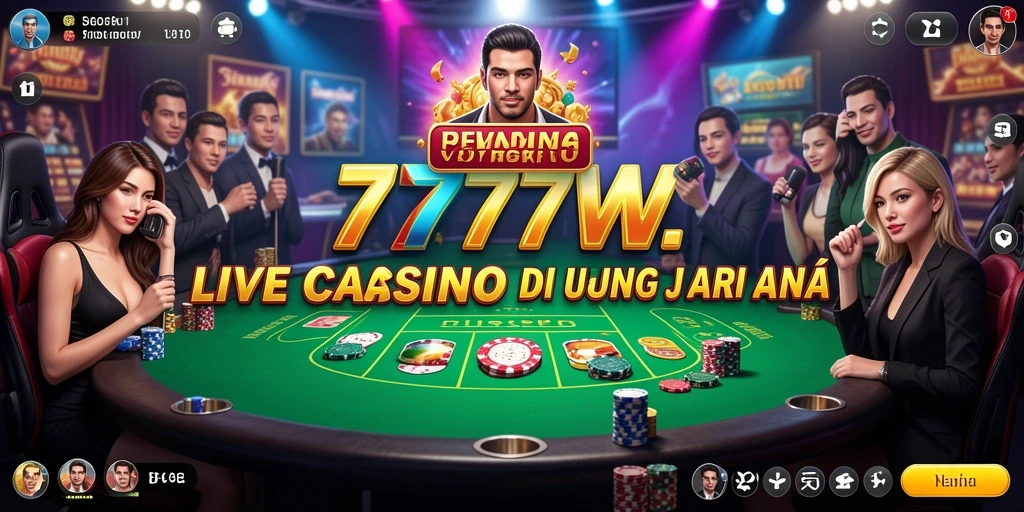 Gameplay menarik di <strong>7777W</strong> dengan dealer langsung dan taruhan yang menegangkan.