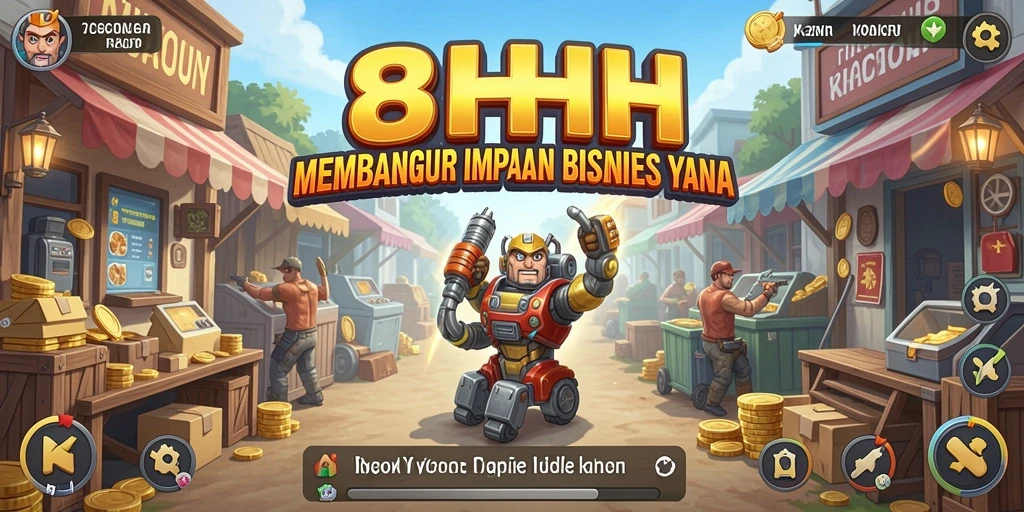 Screenshot gameplay 8HHH yang menunjukkan keseruan membangun bisnis.