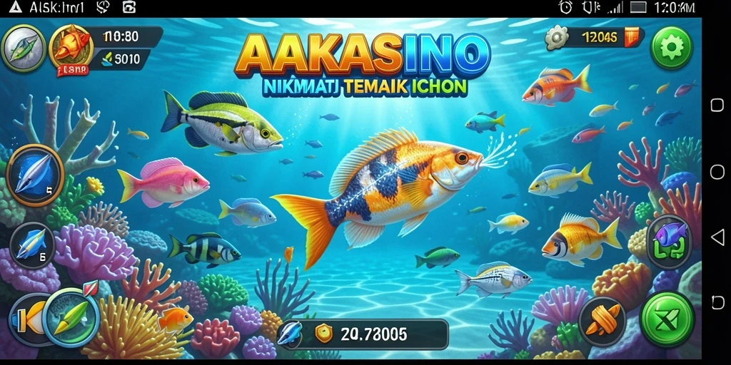 Gameplay seru AAKASINO dalam menembak ikan.