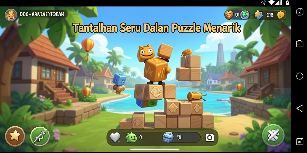 Tampilan gameplay D06 dengan teka-teki menarik dan grafis cerah.