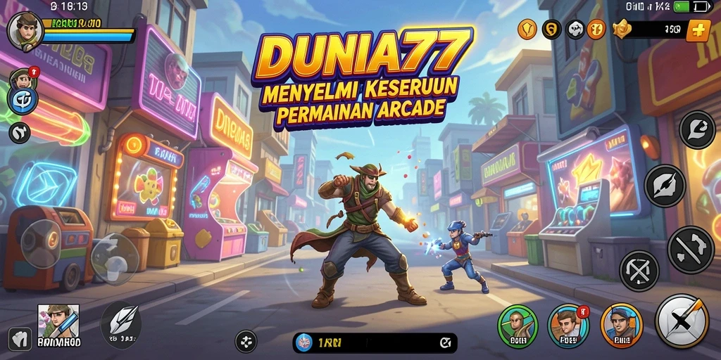 Tampilan gameplay DUNIA77 yang seru dan penuh aksi.