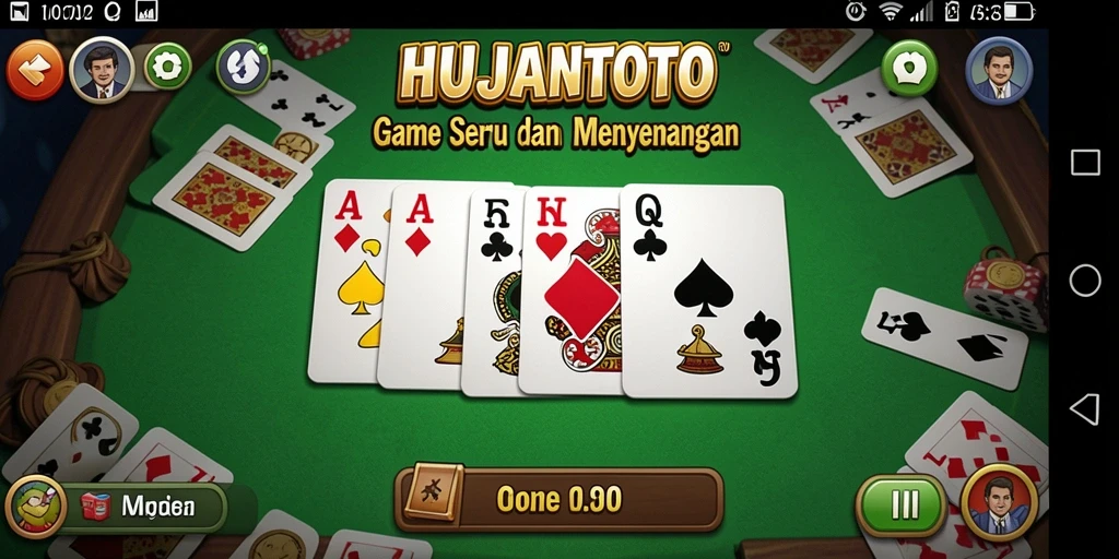 Tampilan gameplay HUJANTOTO yang seru dan interaktif.