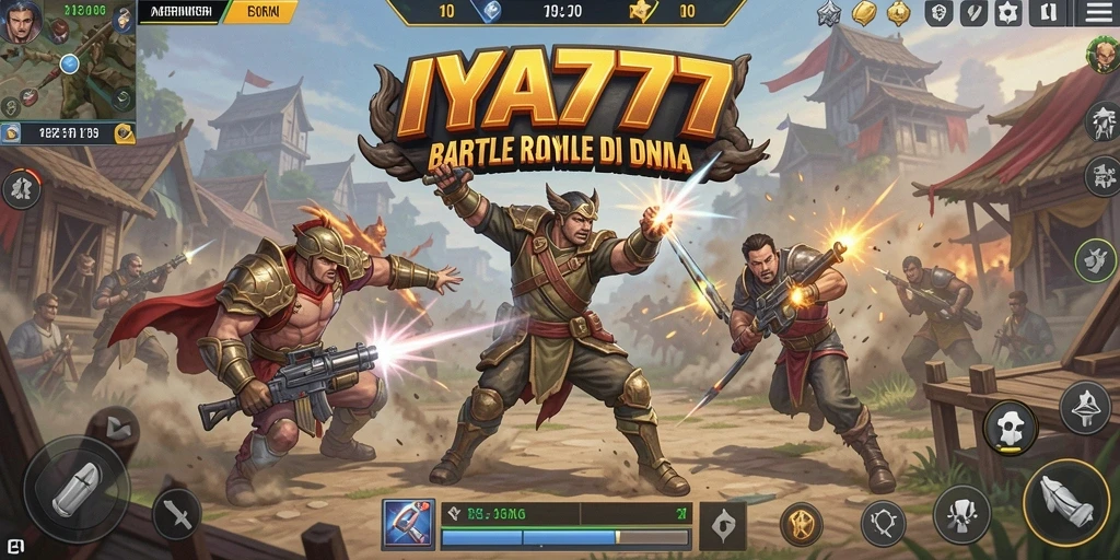 Tampilan gameplay IYA777 yang penuh aksi di arena Battle Royale.