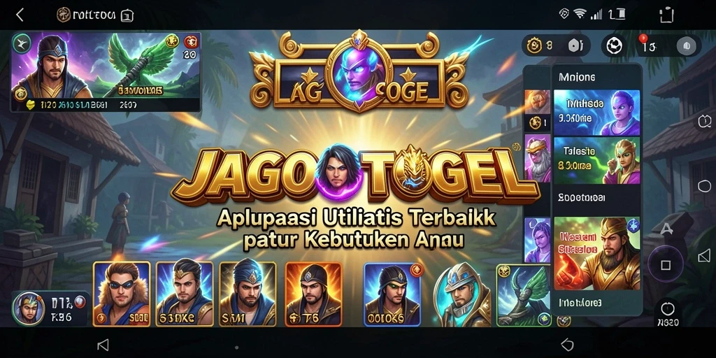Tampilan utama JAGOTOGEL dengan fitur-fitur utilitas yang lengkap.