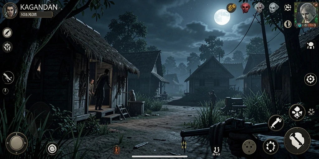 Gameplay mengerikan di <strong>KAGANDAN</strong> dengan suasana yang mencekam.
