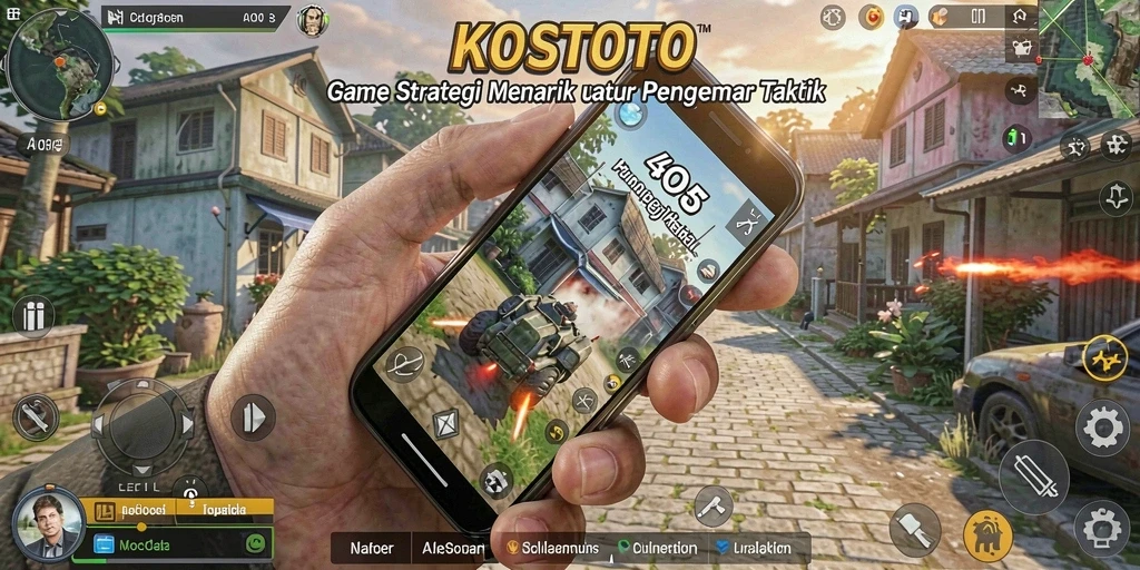 Tampilan gameplay KOSTOTO yang seru dan menantang para pemain.
