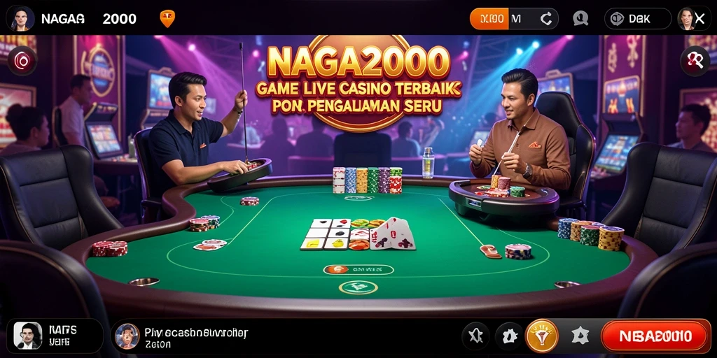 Tampilan langsung gameplay menarik di NAGA2000 Live Casino.