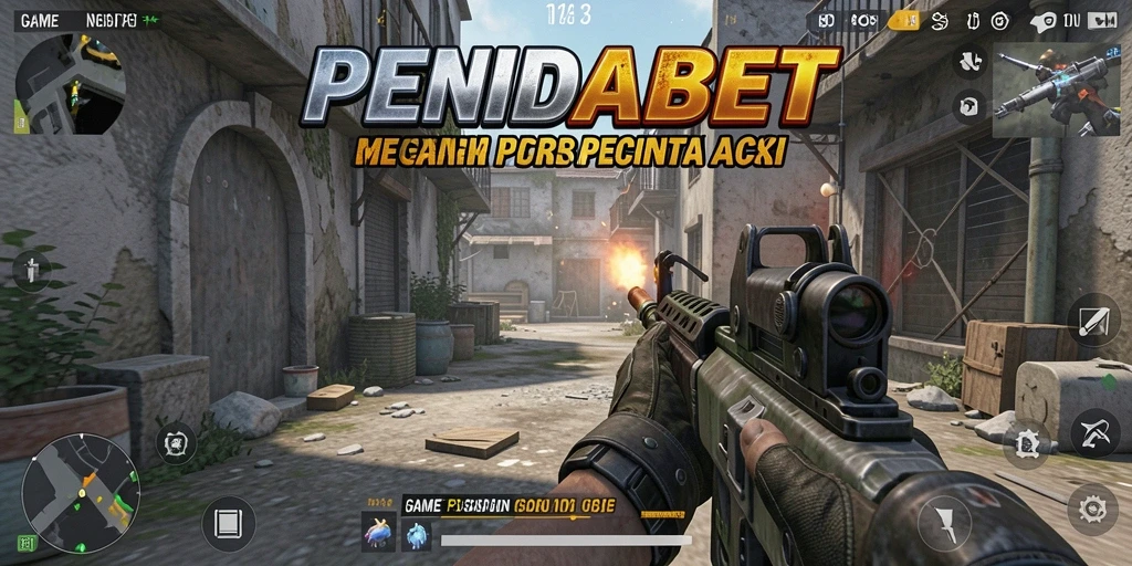 Screenshot utama PENIDABET menampilkan aksi tembak-menembak yang mendebarkan.
