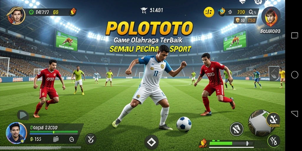 Tampilan gameplay seru dari POLOTOTO dengan aksi olahraga nyata.