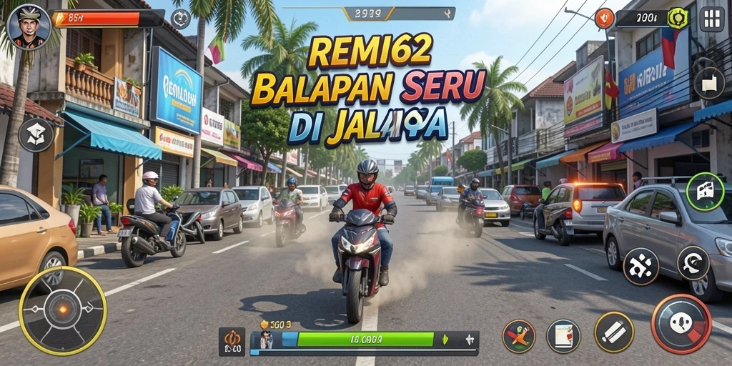 Tampilan menarik gameplay balapan di REMI62.