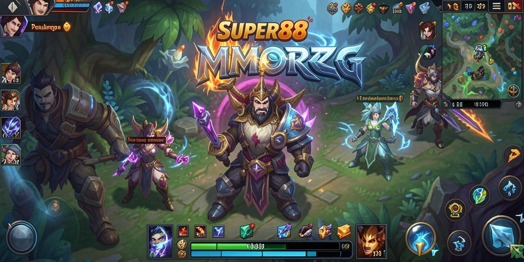 Screenshot gameplay <strong>SUPER88</strong> yang menunjukkan aksi seru di dunia MMORPG.