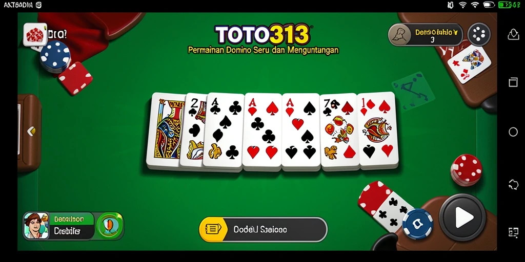 Tampilan gameplay seru dalam permainan Domino TOTO313.